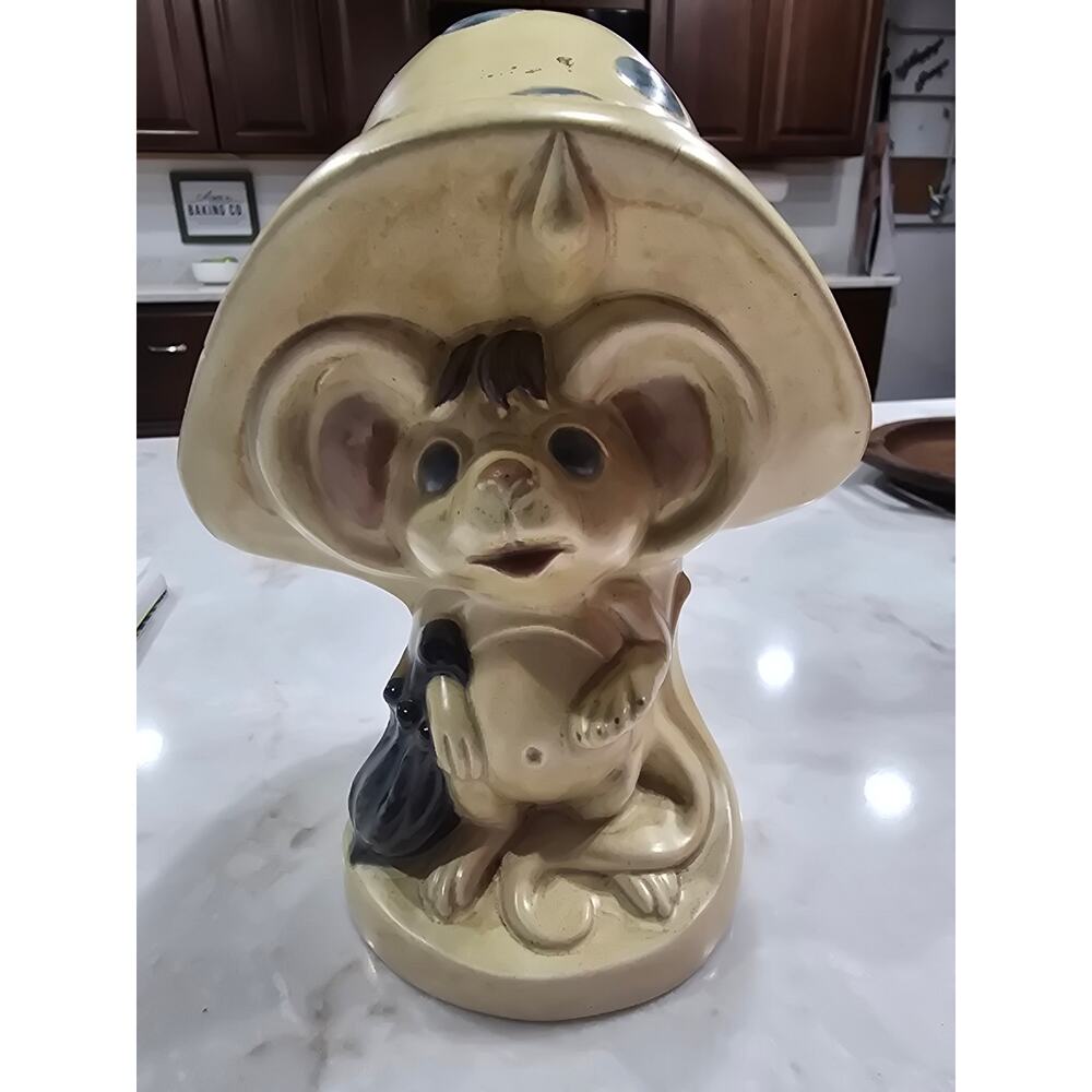 Mouse Mushroom Vintage Boho MCM Hobby Gare Mold 1973 Hand Painted